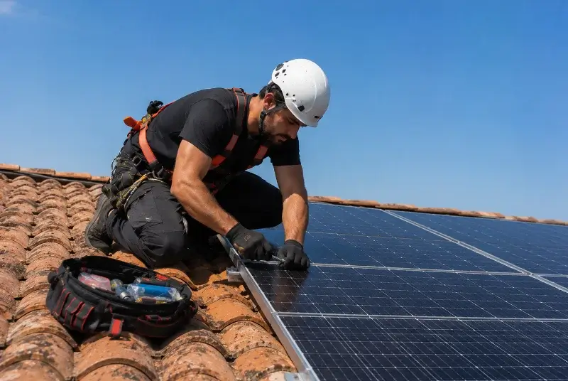 Maintenance et monitoring de panneaux solaires à Frontonas